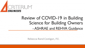 Building Science as it Applies to COVID-19